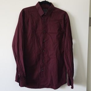 H&M - Dark Red Dress Shirt - 16 1/2 (Large)